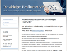 Tablet Screenshot of headhunteradressen.de